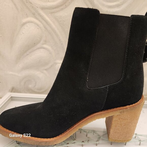 Ralph Lauren Black Suede Leather " Mirianna" Booties. NIB. Size 9 - Picture 5 of 11
